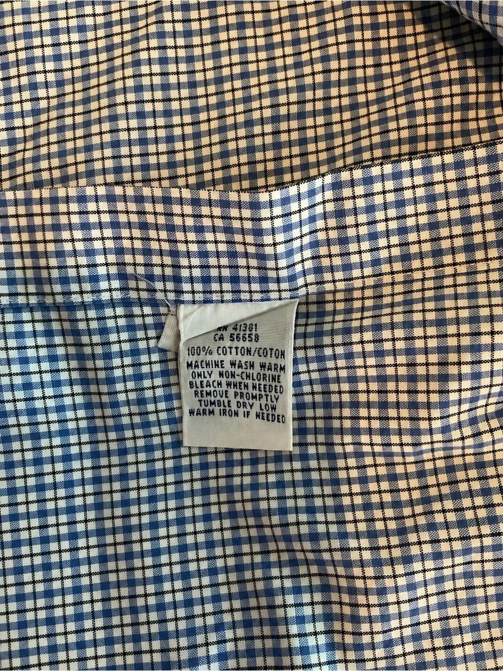 Ralph Lauren Classic Fit Blue Check Button Down Shirt 18 36/37 Cotton